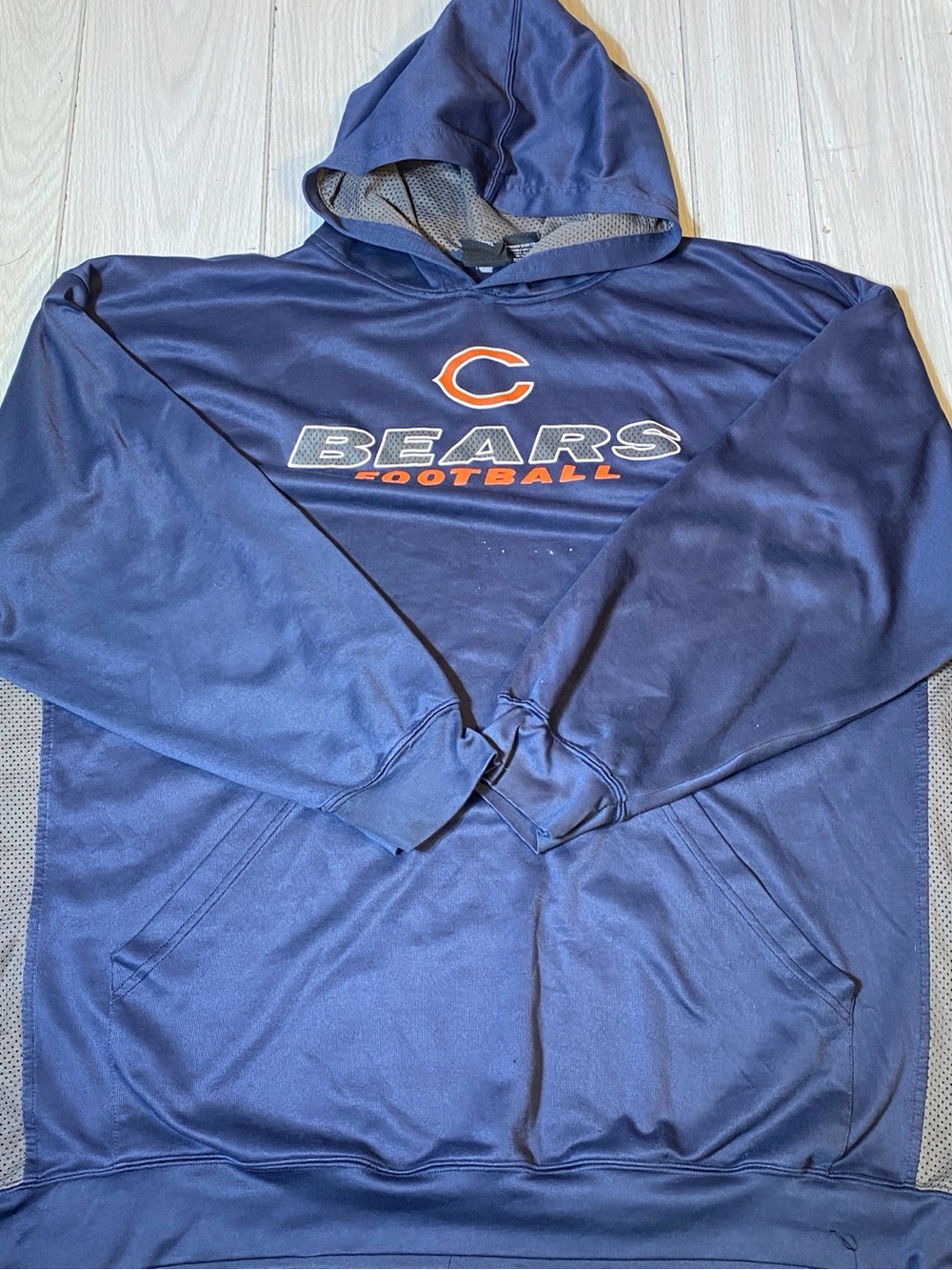 NFL Chicago Bears Hoodie Sweatshirt Men's 5XL Blue Polyester Team Apparel read..